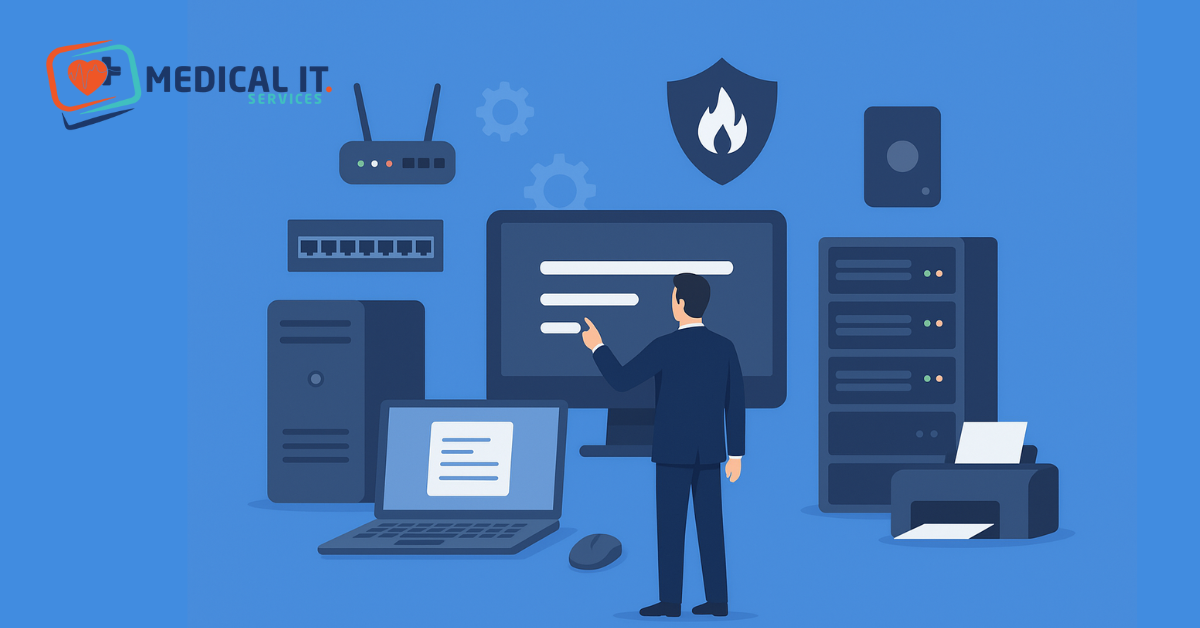 Hardware IT devices supporting modern business operations including computers, servers, and networking equipment.