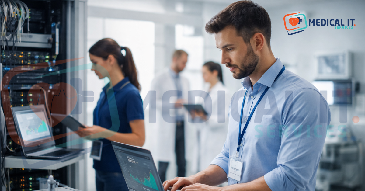 Medical IT support Melbourne team managing healthcare systems