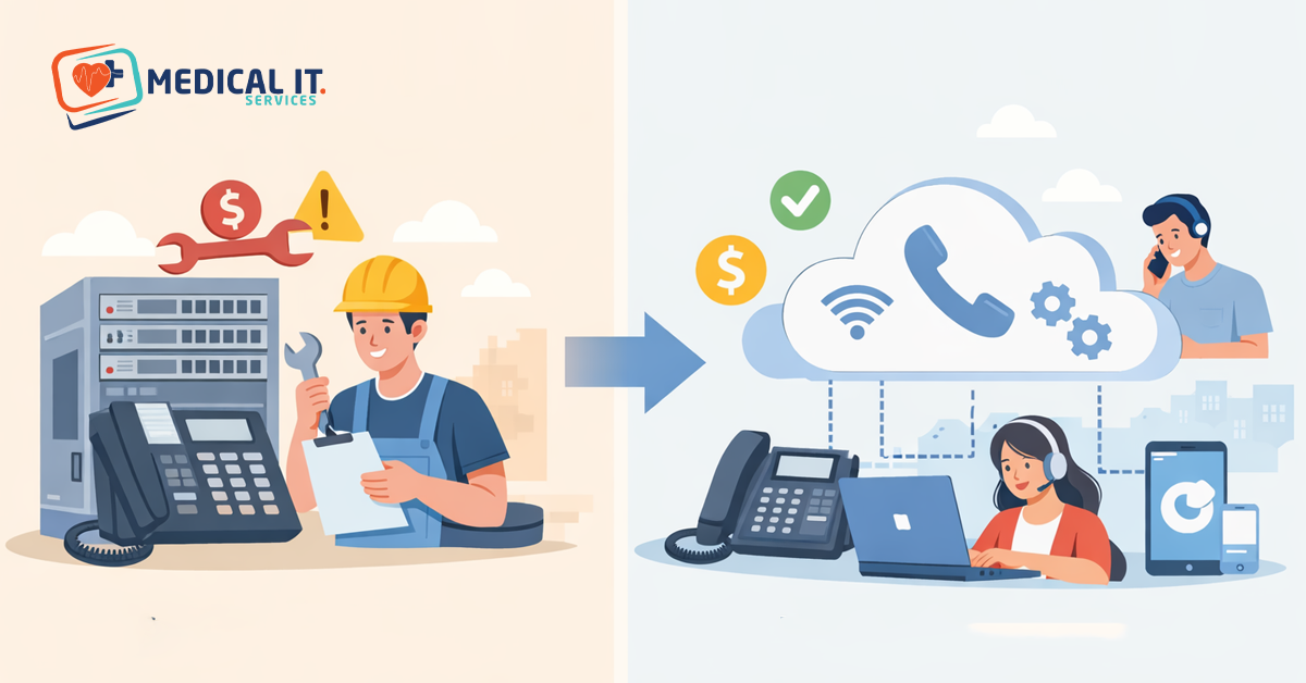 Cloud phone system replacing traditional hardware setup