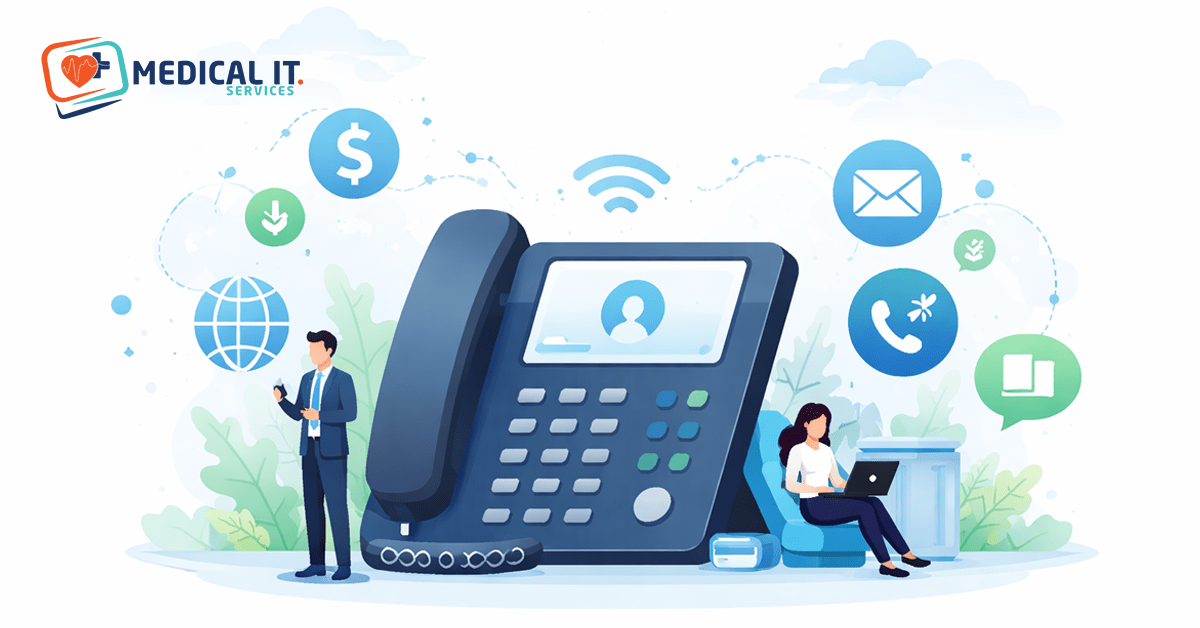 VoIP phone with clear calls and modern features