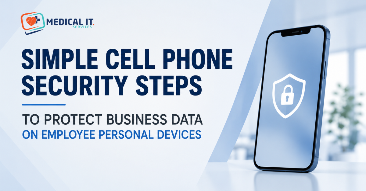 Cell phone security for business data protection